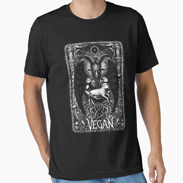 Artikel-Vorschau von Black Metal Vegan: Baphomet mit Lamm, designt und verkauft von CliffyDrysdale.