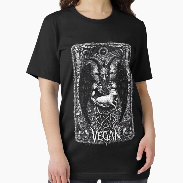 Artikel-Vorschau von Black Metal Vegan: Baphomet mit Lamm, designt und verkauft von CliffyDrysdale.