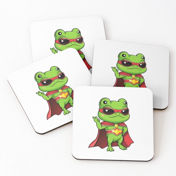 Item preview, Chibi Superhero Frog Mascot designed and sold by ThatBBStore.