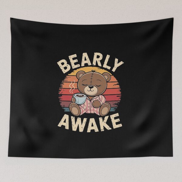 Item preview, Bearly Awake - Cute Sleepy Bear Coffee Lover Design designed and sold by love3617.