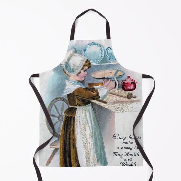 Item preview, Vintage Thanksgiving Greeting with Pilgrim Girl Baking designed and sold by CASturgill.