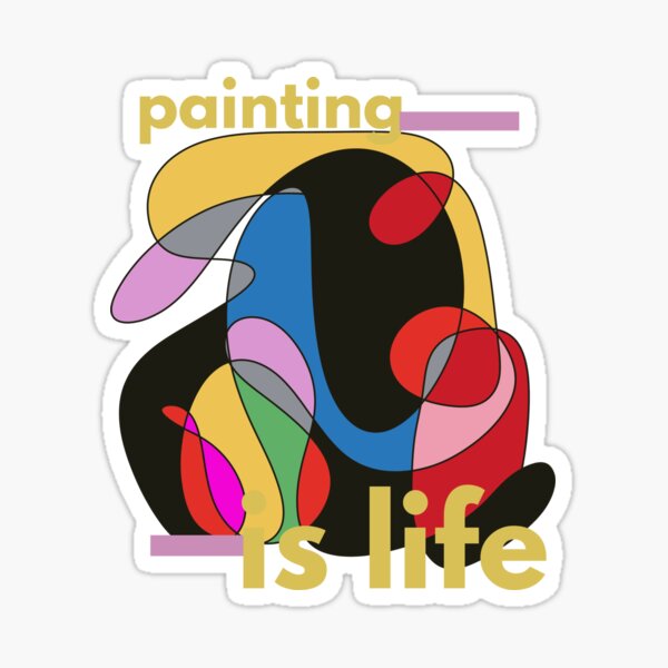 art of painting classic design Sticker