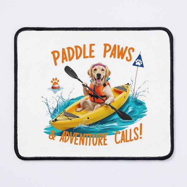 Item preview, Paddle Paws & Adventure Calls! | Kayaking Dog Adventure Design designed and sold by bannzy.