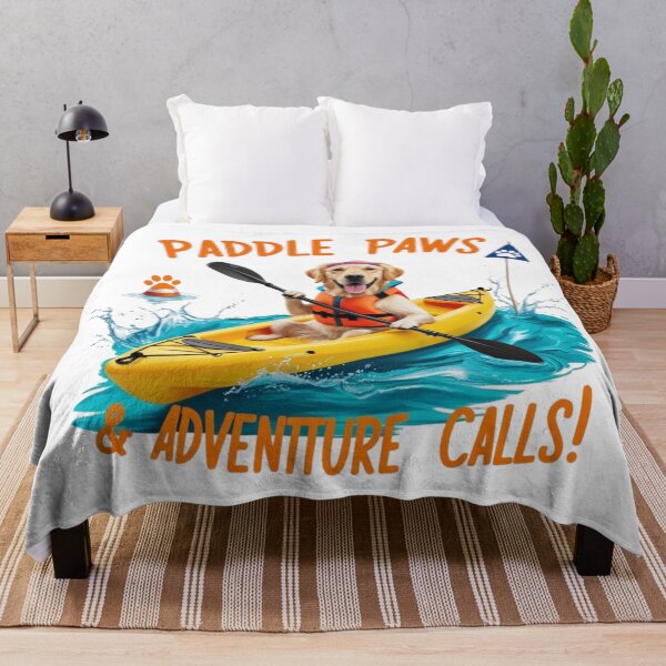 Item preview, Paddle Paws & Adventure Calls! | Kayaking Dog Adventure Design designed and sold by bannzy.