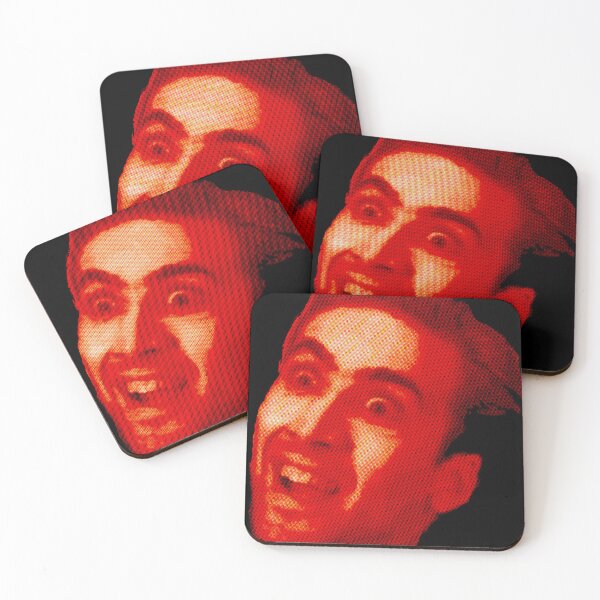 Item preview, Intense Cage Stare - Retro-Red Funny Meme designed and sold by Nostalgia Busters.