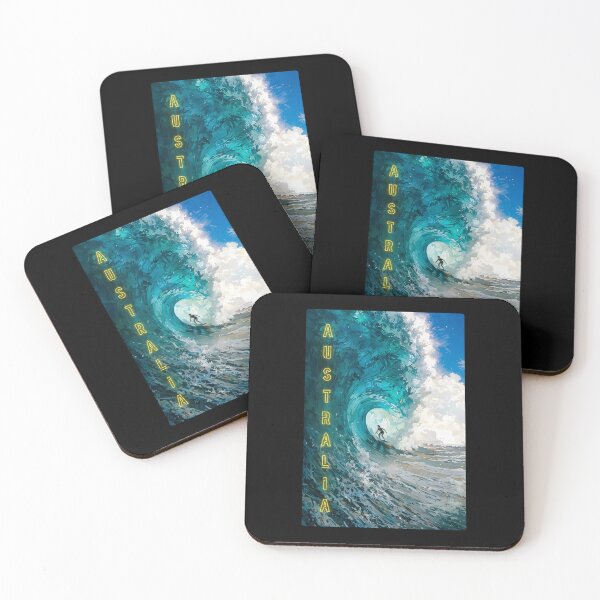 Item preview, Surfing Australia Souvenir Art – Vintage Surfboard Travel Design designed and sold by twentytwo ART souvenir designs.