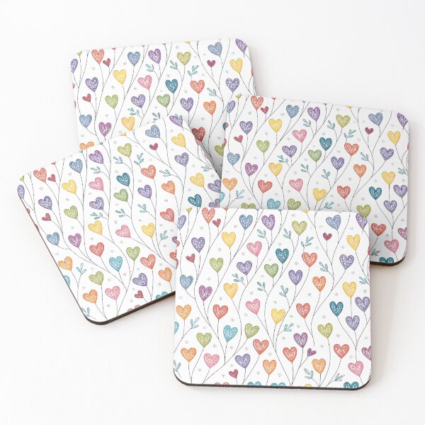 Item preview, Colorful hearts pattern designed and sold by trendspatterns.