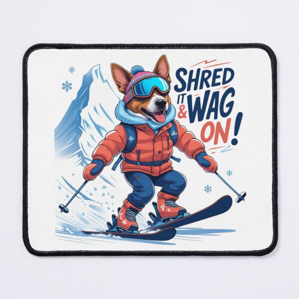 Item preview, Shred It & Wag On! | Fun Skiing Dog Winter Sports Design designed and sold by bannzy.