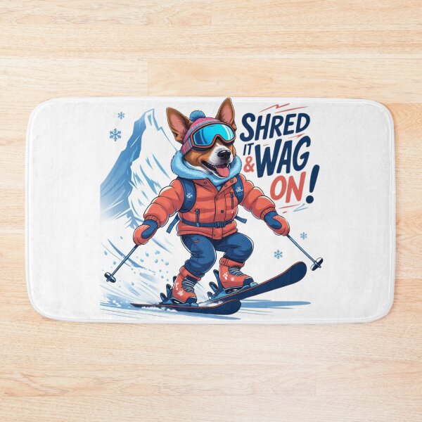 Item preview, Shred It & Wag On! | Fun Skiing Dog Winter Sports Design designed and sold by bannzy.