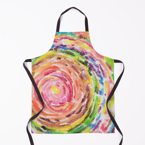 Item preview, Abstract Spiral Art painting, colorful patch and dot print designed and sold by adbrotherstudio.