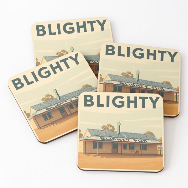 Item preview, Blighty – Classic Aussie Pub Vintage Poster designed and sold by Print My Town.