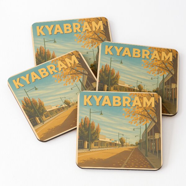 Item preview, Kyabram – Autumn Main Street Vintage Poster designed and sold by Print My Town.