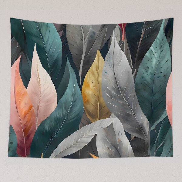 Item preview, Lowkey Obsessed with These Leaves, A Touch of Fall, A Hint of Summer, Watercolor Jungle Leaves Illustration, Dreamy Leaf Patterns designed and sold by Kintsugi99.