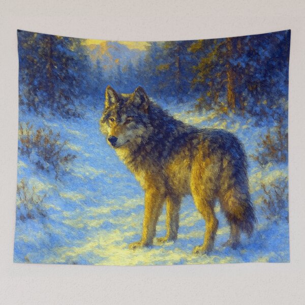 Item preview, Lone Wolf in a Winter Forest designed and sold by ChrisButler.