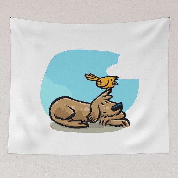 Item preview, Puppy Waiting and Bird. B26 designed and sold by ParissiFriends.