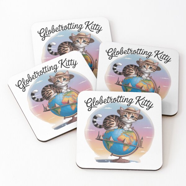 Item preview, Globetrotting Kitty | Whimsical Traveling Cat Adventure Design designed and sold by bannzy.