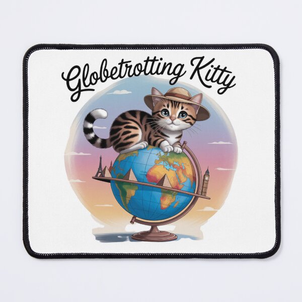 Item preview, Globetrotting Kitty | Whimsical Traveling Cat Adventure Design designed and sold by bannzy.