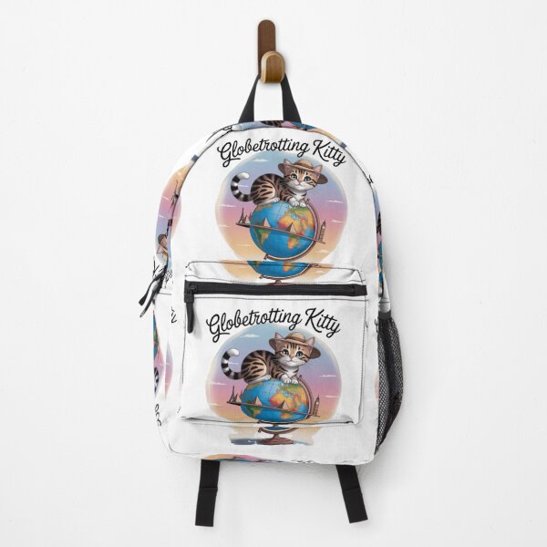 Item preview, Globetrotting Kitty | Whimsical Traveling Cat Adventure Design designed and sold by bannzy.