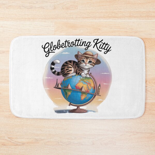 Item preview, Globetrotting Kitty | Whimsical Traveling Cat Adventure Design designed and sold by bannzy.
