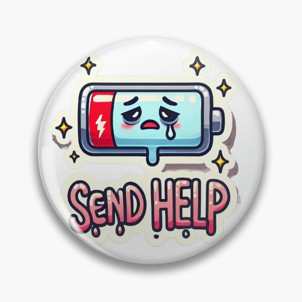 Item preview, A Battery Icon at 1% with "Send Help" designed and sold by Priyanshu-kaii.