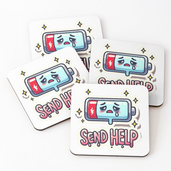 Item preview, A Battery Icon at 1% with "Send Help" designed and sold by Priyanshu-kaii.