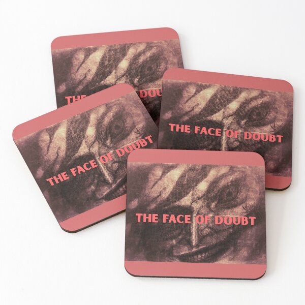 Item preview, The Face of Doubt – Intense Red Grinning Face Abstract Art designed and sold by Anomaly Effect.