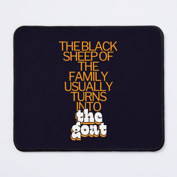 Item preview, Unique & Powerful: The Black Sheep Becomes The GOAT Typography Motivational Quote designed and sold by zenturtlemerch.