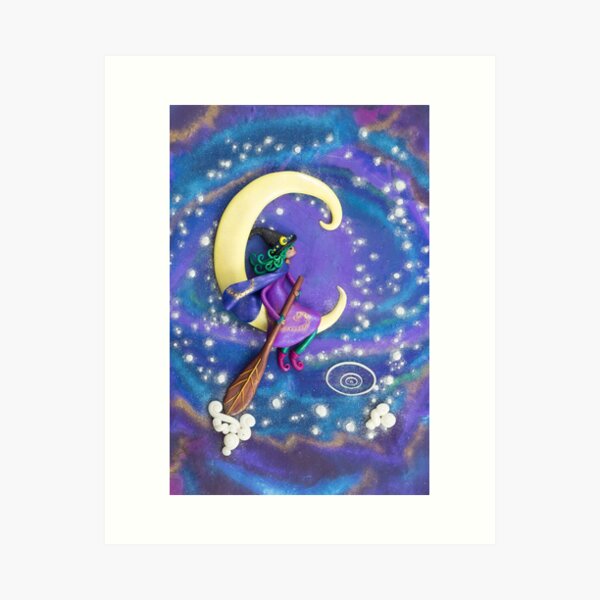 Sailing Amongst the Stars - Witch Art Art Print