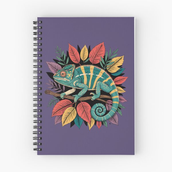 Item preview, Colorful Chameleon & Foliage Vibrant Nature Art designed and sold by BirdsnStuff.