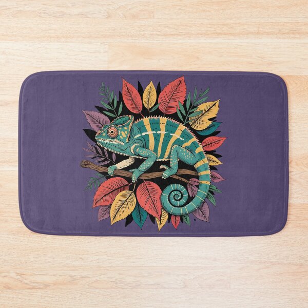 Item preview, Colorful Chameleon & Foliage Vibrant Nature Art designed and sold by BirdsnStuff.