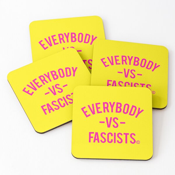 Item preview, Everybody VS Fascists (circle E for equality) - Hot pink designed and sold by Thelittlelord.