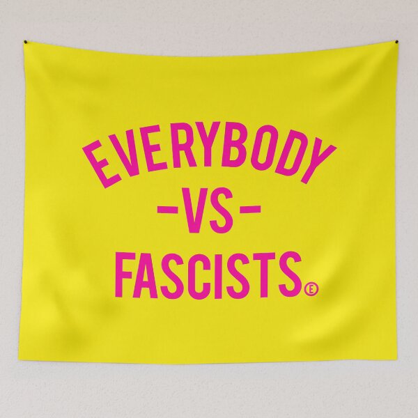 Item preview, Everybody VS Fascists (circle E for equality) - Hot pink designed and sold by Thelittlelord.