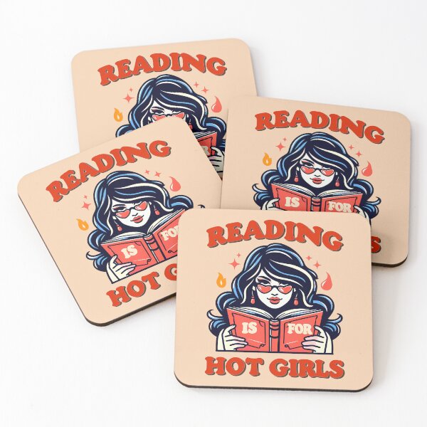 Item preview, Reading is for hot girls, typography designed and sold by maxmaj.