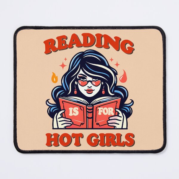 Item preview, Reading is for hot girls, typography designed and sold by maxmaj.