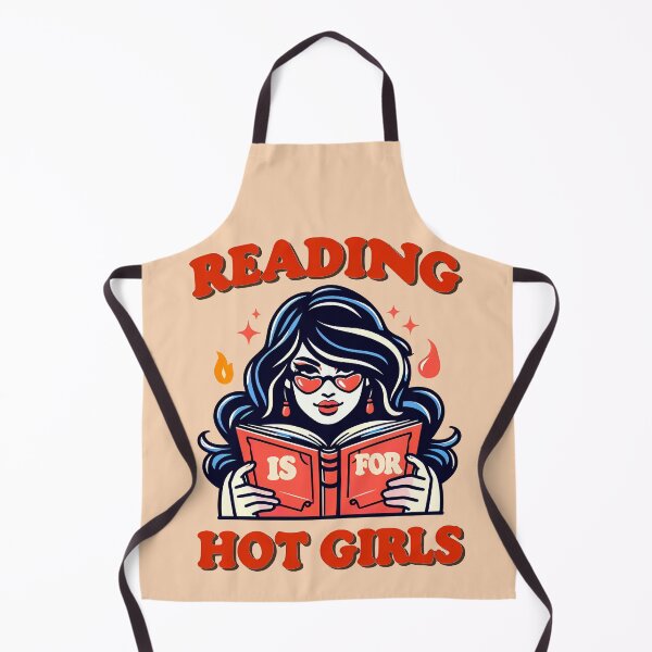 Item preview, Reading is for hot girls, typography designed and sold by maxmaj.