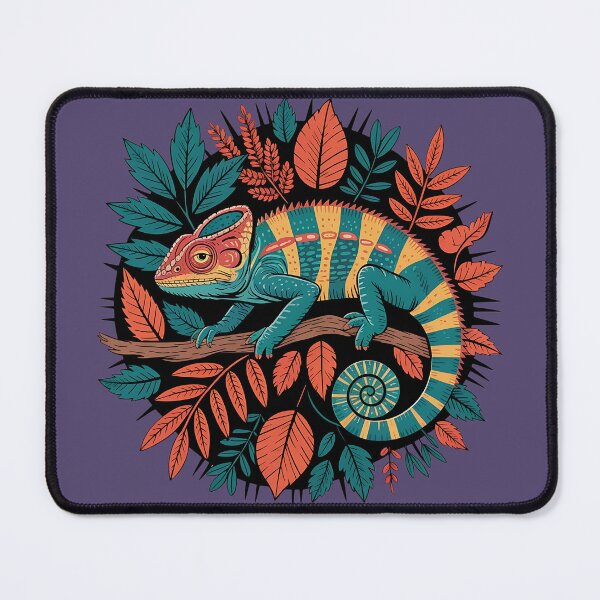 Item preview, Colorful Chameleon & Foliage Vibrant Nature Art 3 designed and sold by BirdsnStuff.