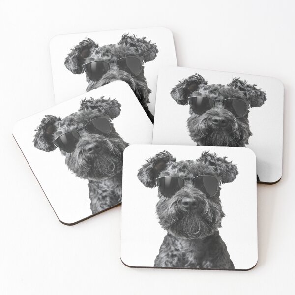Item preview, Funny cool Kerry Blue Terrier Dog wearing sunglasses designed and sold by LazyOwlStore.