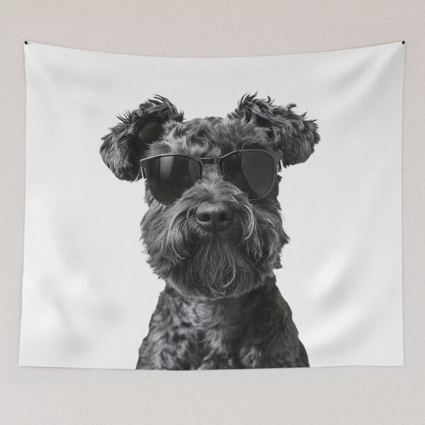 Item preview, Funny cool Kerry Blue Terrier Dog wearing sunglasses designed and sold by LazyOwlStore.