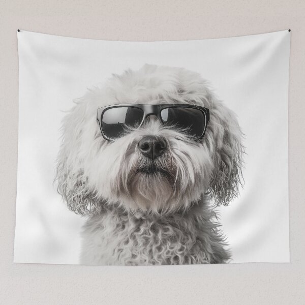 Item preview, Funny cool Komondor Dog wearing sunglasses designed and sold by LazyOwlStore.