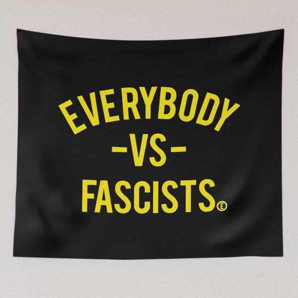 Item preview, Everybody VS Fascists (circle E for equality) yellow designed and sold by Thelittlelord.