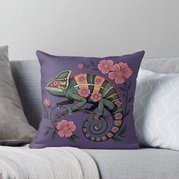 Item preview, Floral Chameleon Whimsical Nature-Inspired Art designed and sold by BirdsnStuff.