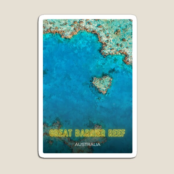 Item preview, Heart Shaped Great Barrier Reef Sticker Souvenir Australia Travel Gift designed and sold by twentytwo ART souvenir designs.