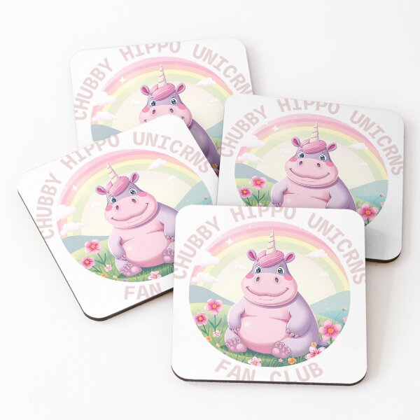 Item preview, Chubby HIPPO Unicorn Fan Club designed and sold by KreativKulture.