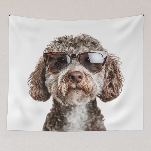 Item preview, Funny cool Lagotto Romagnolo Dog wearing sunglasses designed and sold by LazyOwlStore.