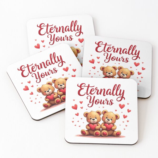Item preview,  Eternally Yours, two cute teddy bears with hearts of love. designed and sold by nicnacc.