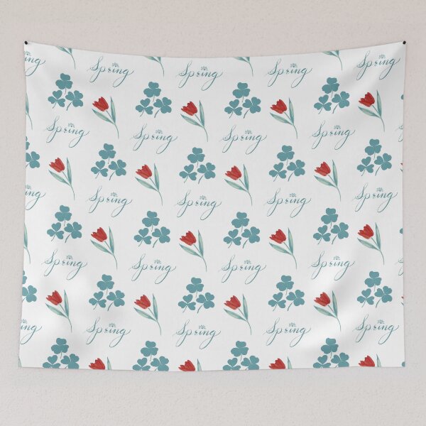 Item preview, Hand-drawn spring flower seamless seasonal pattern designed and sold by Ammi77.