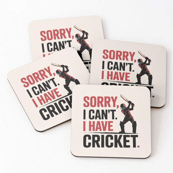 Item preview, Sorry, I Can’t. I Have Cricket – Funny Cricket Lover Design designed and sold by Jollys-ArtShop.