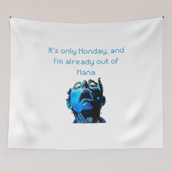 Item preview, Out of Mana, fantasy, magic, funny saying designed and sold by Surreal-State.