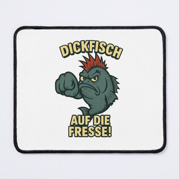 Item preview, Fat fish with fist and the words "Up in the face!" designed and sold by DickfischWear.