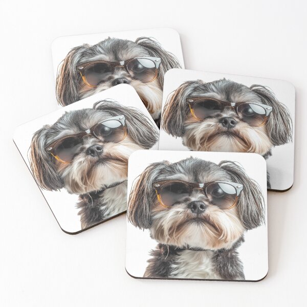 Item preview, Funny cool Lhasa Apso Dog wearing sunglasses designed and sold by LazyOwlStore.